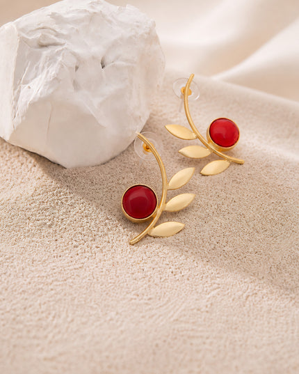 Crag Ruby Vine Studs