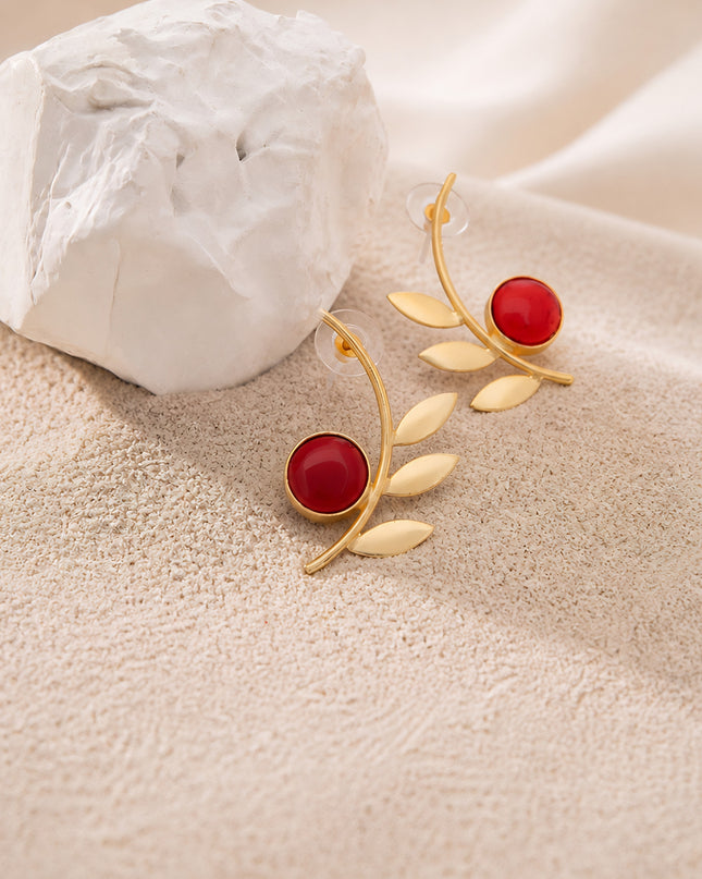 Crag Ruby Vine Studs