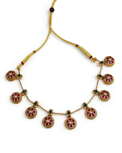 Rani Ruby Drop Necklace Set