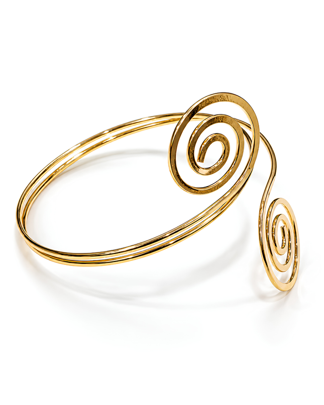 Aurelia Golden Double Spiral Armlet
