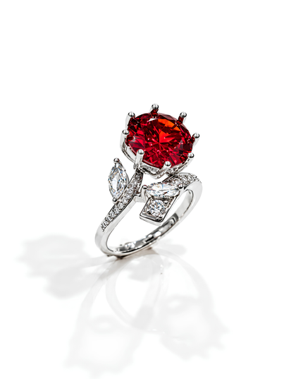 Rosella Ruby Red Crystal Statement Ring