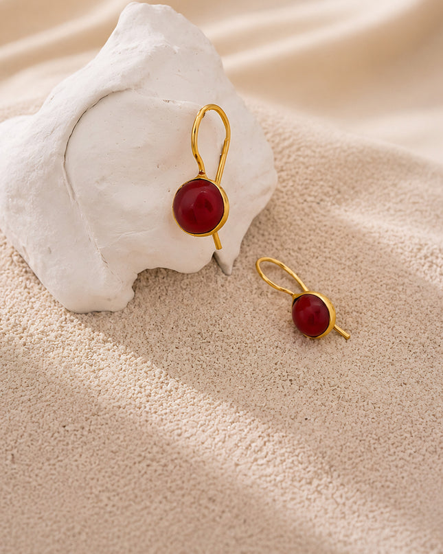 Crag Scarlet Loop Earrings
