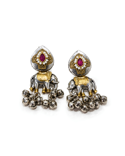Rama Gajraj Antique Elephant Necklace Set