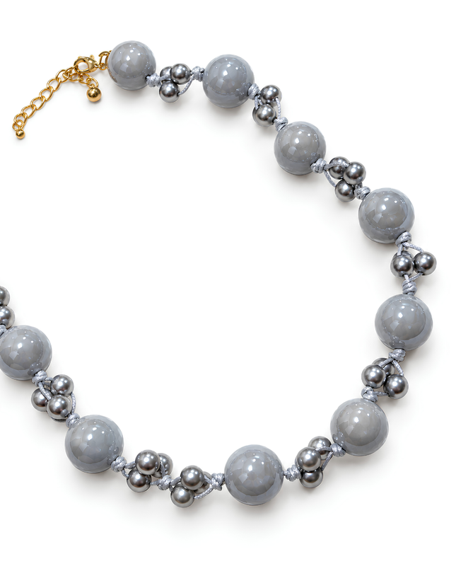 Silver Mist Beaded Necklace