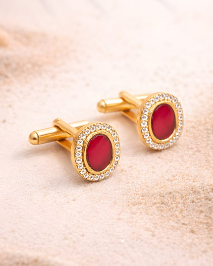 Royal Garnet Oval Cufflinks