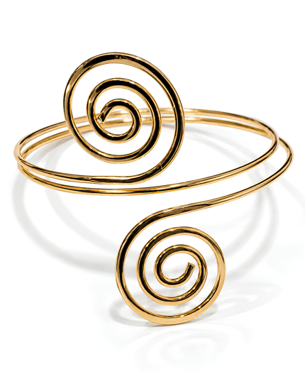 Aurelia Golden Double Spiral Armlet