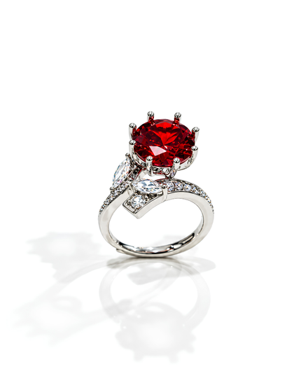 Rosella Ruby Red Crystal Statement Ring