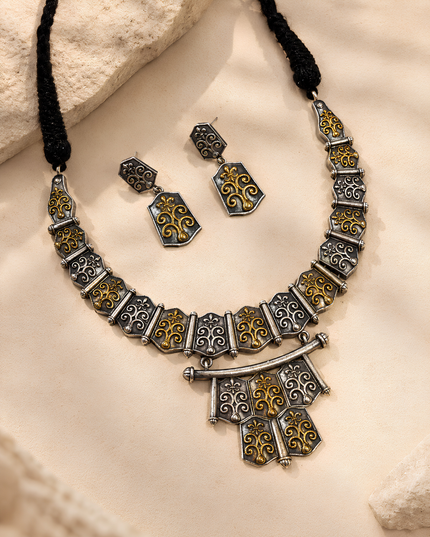 Royal Antique Hexagon Necklace Set