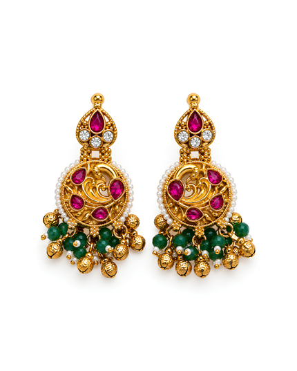 Emerald Riwaaz Kundan Necklace Set