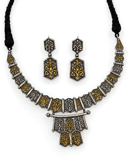 Royal Antique Hexagon Necklace Set