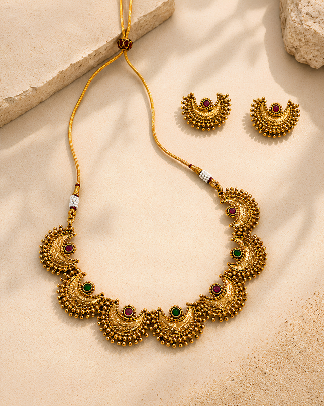Rajwada Bloom Necklace Set