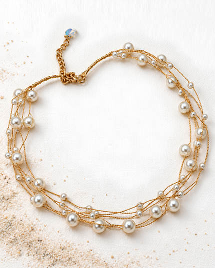 Pearl Whisper Multi-Layer Fancy Chain Necklace