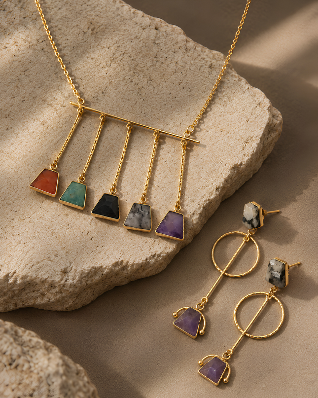 Crag Mystic Stone Necklace Set
