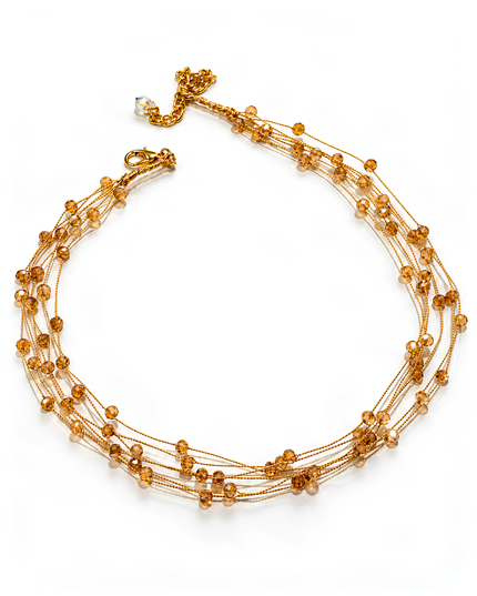 Golden Aura Multi-Layer Beaded Fancy Chain