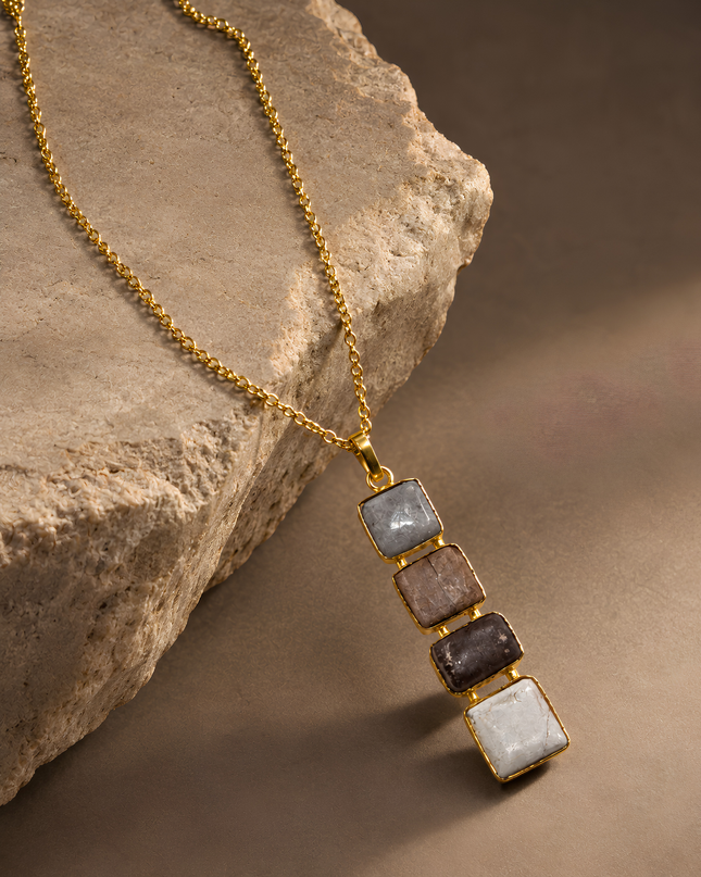 Crag Terra Stone Layered Pendant