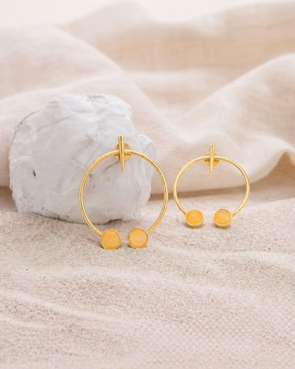 Crag Halo Stone Hoops