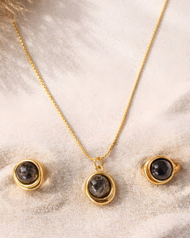 Crag Cushion Set – Midnight Black