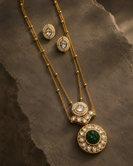 Emerald Majesty – Necklace & Earrings Set