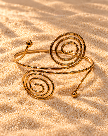 Golden Spiral Statement Armlet
