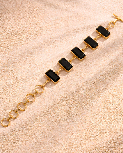 Onyx Link Statement Bracelet