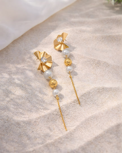 Mini Jewels Pearl Bloom Drop Earrings