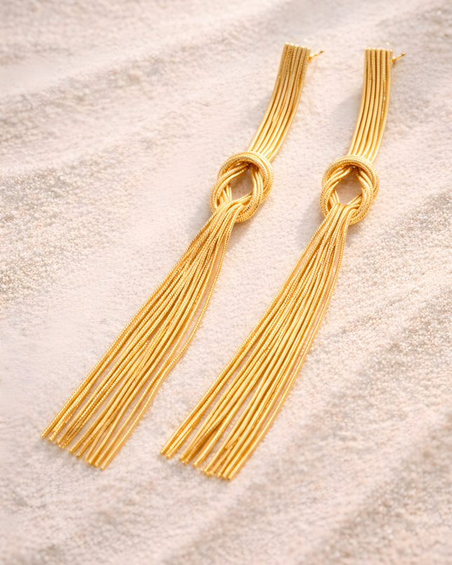 Knotted Tassel Earrings