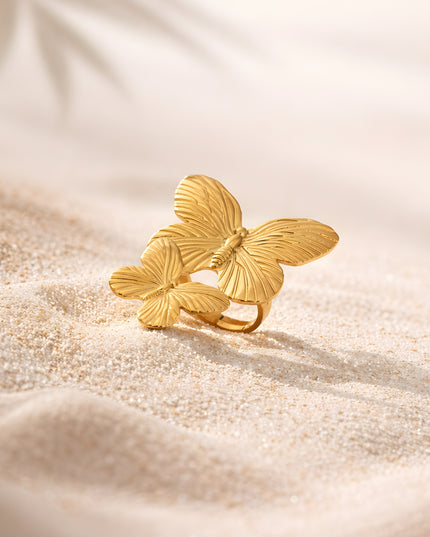 Twin Butterfly Ring