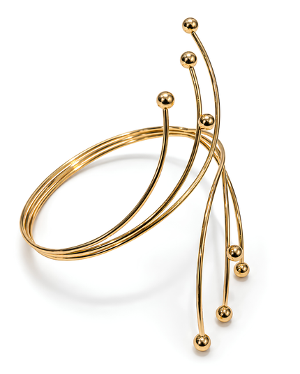 Celestia Golden Multi-Strand Ball Accent Armlet