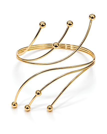 Celestia Golden Multi-Strand Ball Accent Armlet