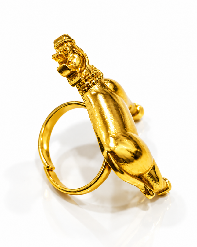 Nandi – Sacred Gold Plated Statement Ring