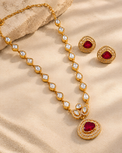 Ruby Radiance Necklace Set
