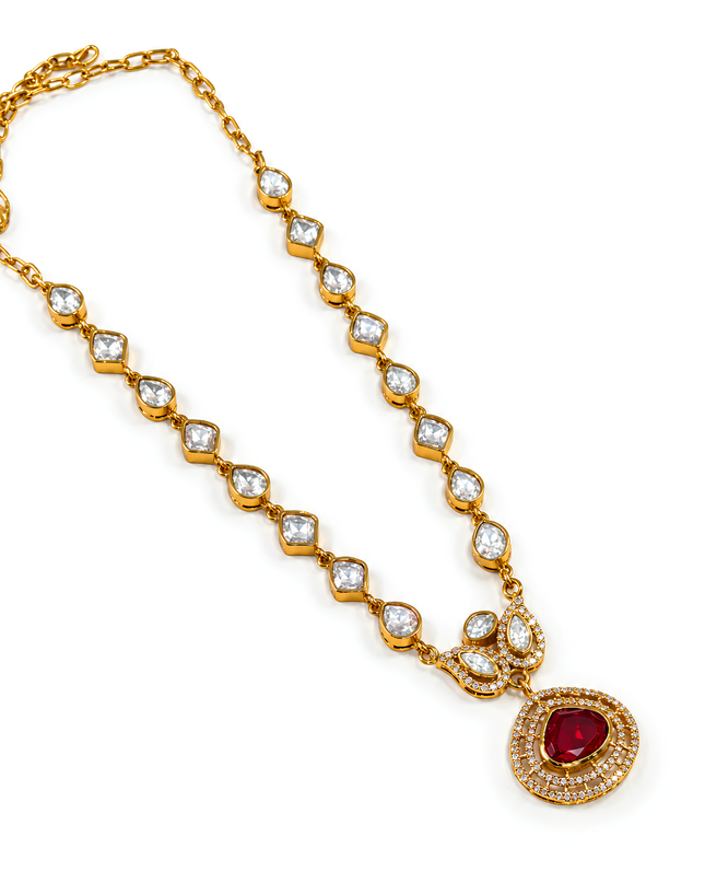 Ruby Radiance Necklace Set
