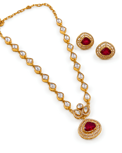 Ruby Radiance Necklace Set