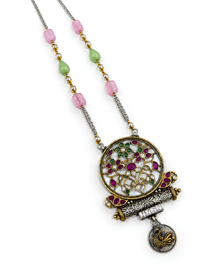 Royal Multicolour Kundan Necklace Set
