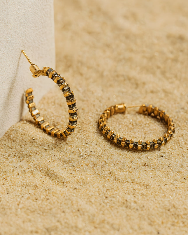 Studded Radiance Hoops