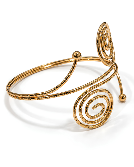 Golden Spiral Statement Armlet