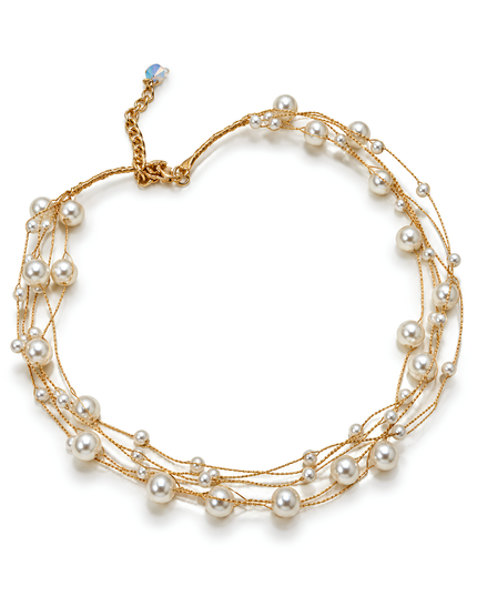 Pearl Whisper Multi-Layer Fancy Chain Necklace