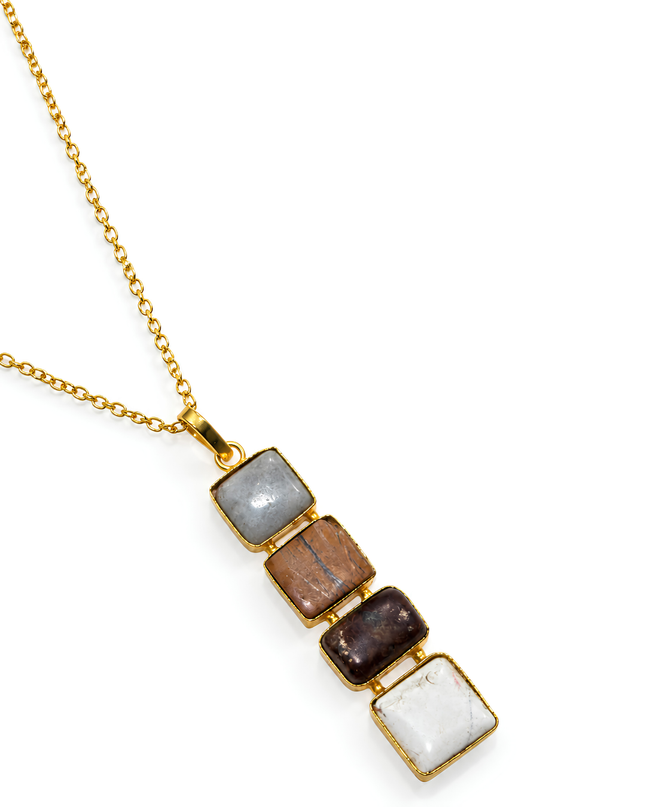 Crag Terra Stone Layered Pendant
