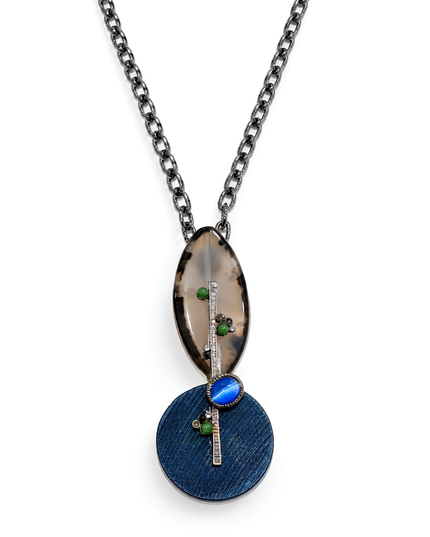 Crag Azure Stone Statement Pendant