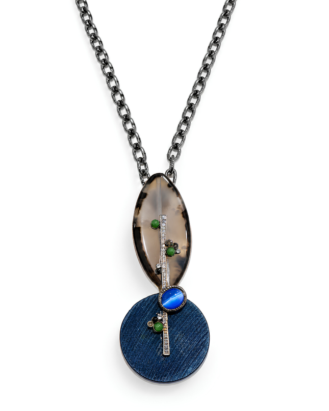 Crag Azure Stone Statement Pendant