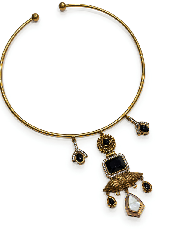 Noir Royale Statement Necklace Set