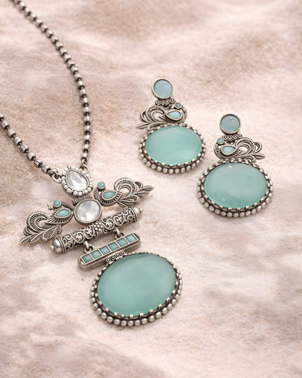 Aqua Breeze Statement Necklace Set