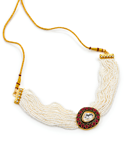 Ruby Heritage Pearl Necklace Set
