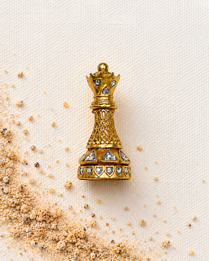Royal Majesty Gold Chess Queen Brooch