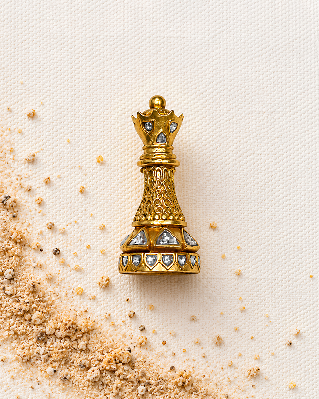 Royal Majesty Gold Chess Queen Brooch