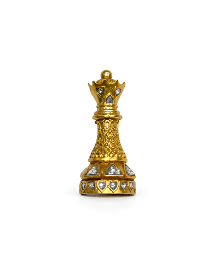 Royal Majesty Gold Chess Queen Brooch