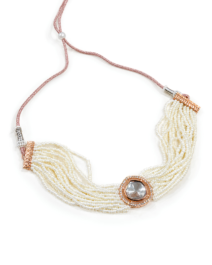 Pearl Elegance Kundan Necklace Set