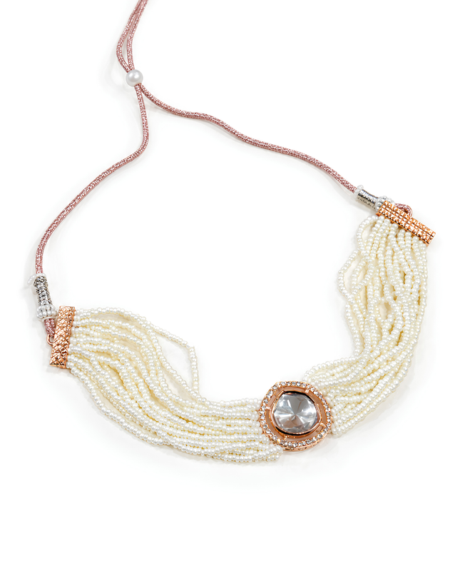 Pearl Elegance Kundan Necklace Set
