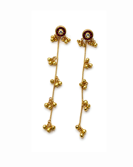 Long Ghungroo Drop Earrings