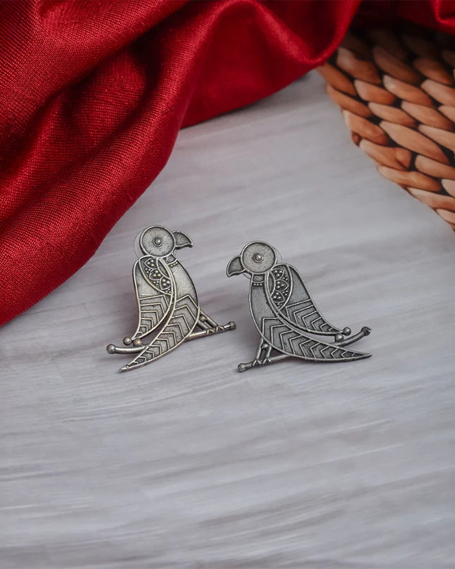 Rama Folk Fusion Pair - Pack of 2 Oxidised Earrings